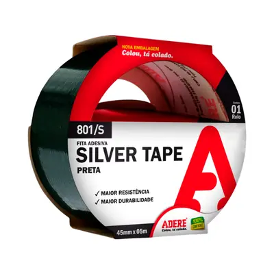 801S 45X05 SILVER TAPE PRETA