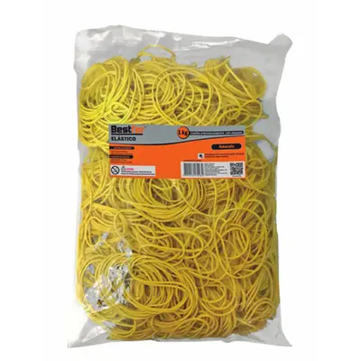 ELASTICO DE USO GERAL 1KG AMARELO (APROX 1320UN)