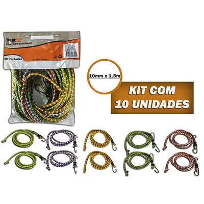 ELASTICO EXTENSOR 1,5MX10MM KIT 10PCS
