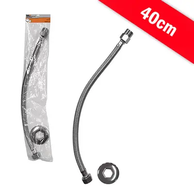 ENGATE FLEXIVEL DE ACO INOX 40CM