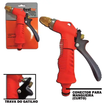 ESGUICHO TIPO PISTOLA C/ENG RAPIDO CONEC CURTO C/TRAVA