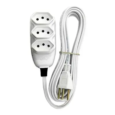 EXTENSAO C/ CABO PP CH 3 VIAS 10,0m 10A 250V~ BR