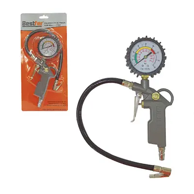 KIT CALIBRADOR MANUAL DE PNEUS C/MANOMETRO ANALOGICO