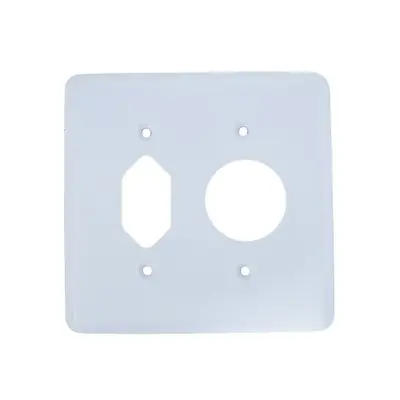 PLACA 4X4 TOMADA REDONDA + TOMADA REDONDA STYLUS