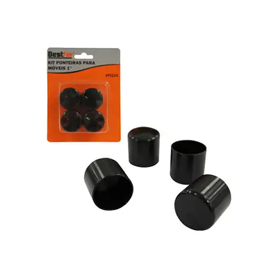 PONTEIRAS P/PES DE MOVEIS 1POL KIT 4PCS DESLIZANTE
