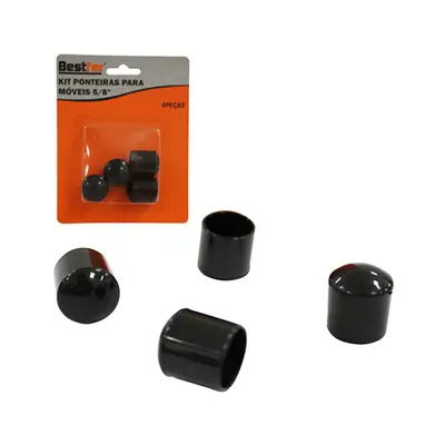 PONTEIRAS P/PES DE MOVEIS 5/8POL KIT 4PCS DESLIZANTE