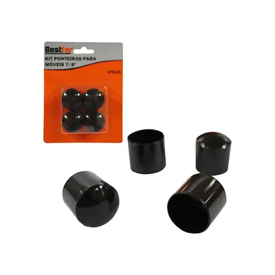 PONTEIRAS P/PES DE MOVEIS 7/8POL KIT 4PCS DESLIZANTE
